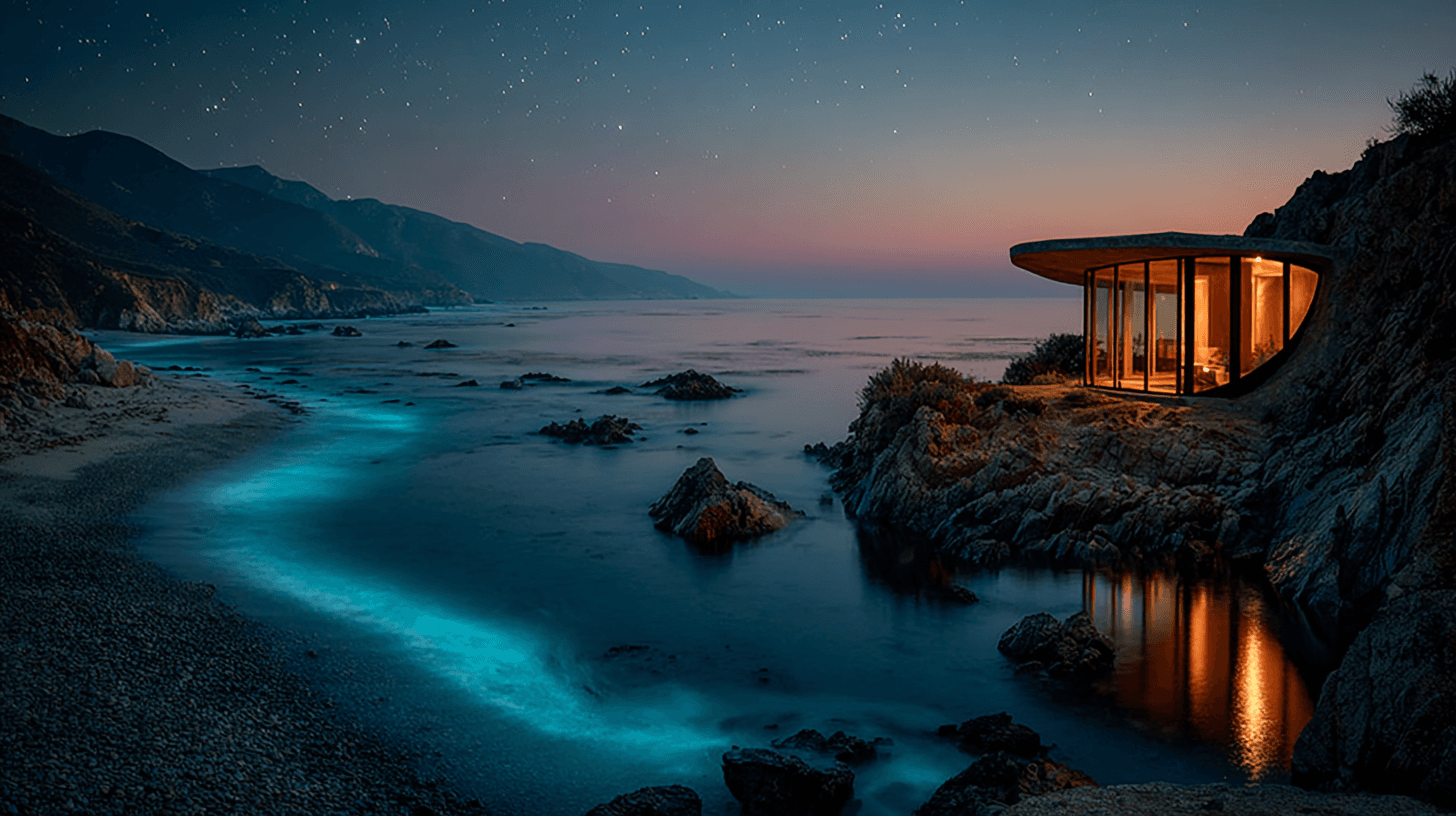 Ocean landscape background for ShowPilot contact page